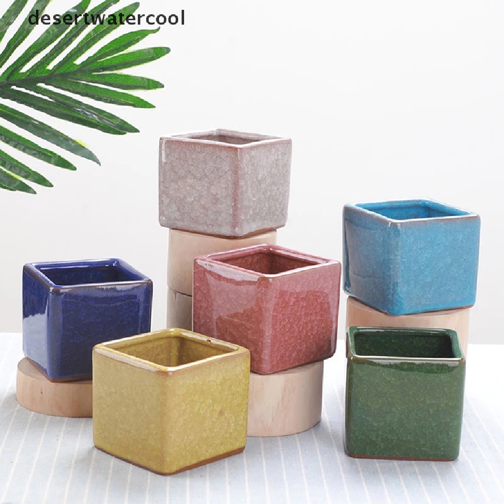 Deid Cetakan Pot Bunga Silikon Persegi DIY Concrete Planter Cement Succulent Pot Molds Martijn