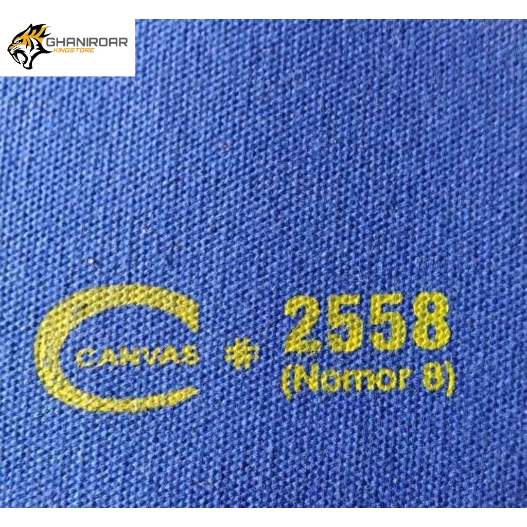 Terpal Truk kain kanvas warna biru 4mx7,5m Dobel Cincingan