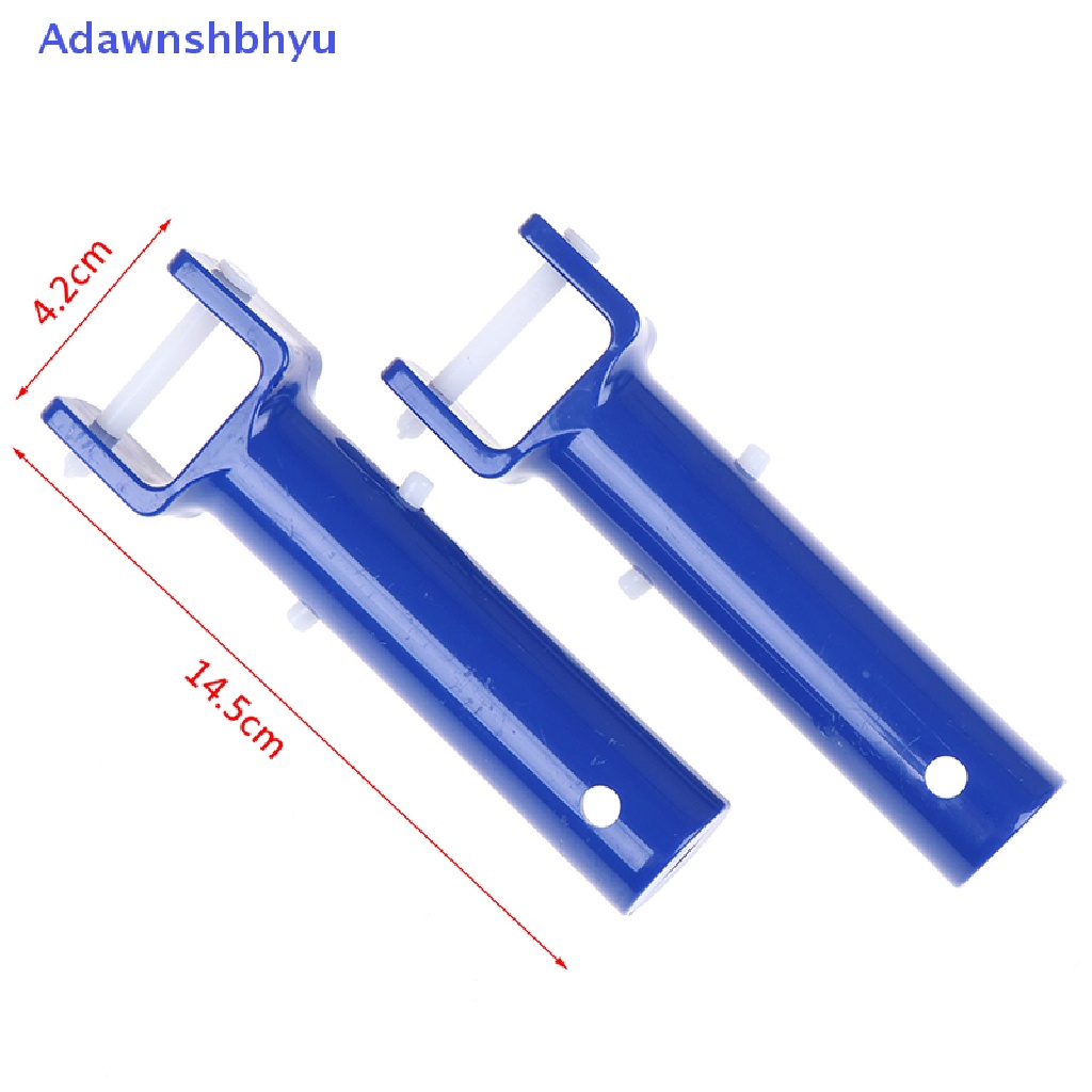 Adhyu 2PCs Vacuum Head Swimming Pool Handle Gagang Dapat Diganti Dengan ID Pembersih Klem V