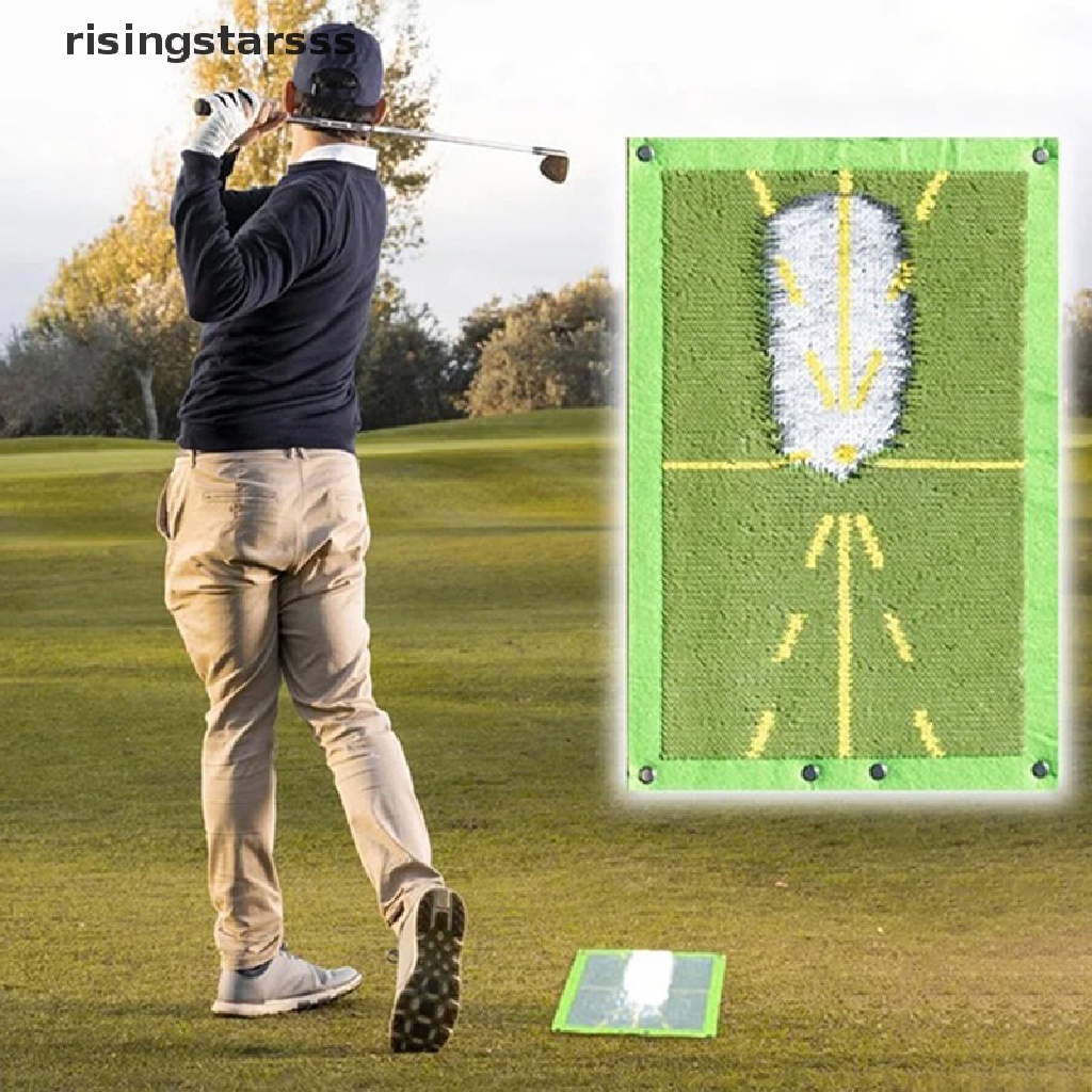 Rsid Span-new Golf Swing Mat Hitg Pad Tanda Arah Track Mat Golf Swing Training Mat Jelly