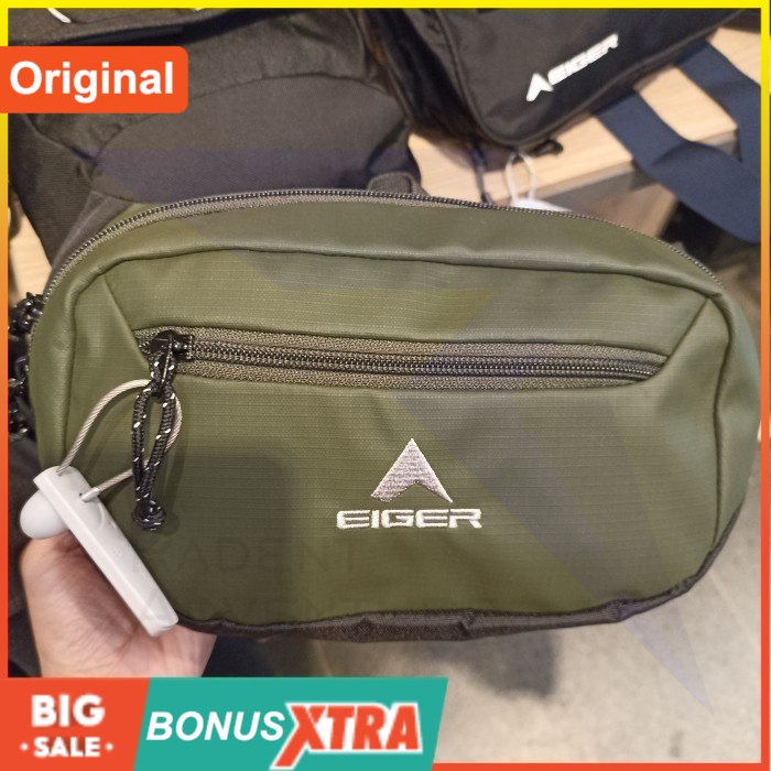 Tas Pinggang EIGER19891989 FORLOUGH WAIST BAG Olive 91000 7680 Original Cowok