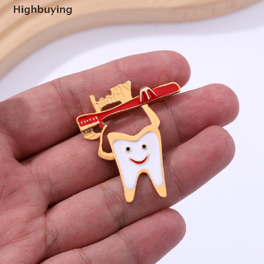 Hbid Fashion Sederhana Toothrush Enamel Pin Logam Perawat Sehat Bros Kerah Lencana Aksesoris Dokter Gigi Perhiasan Hadiah Untuk Teman Anak-Anak Glory