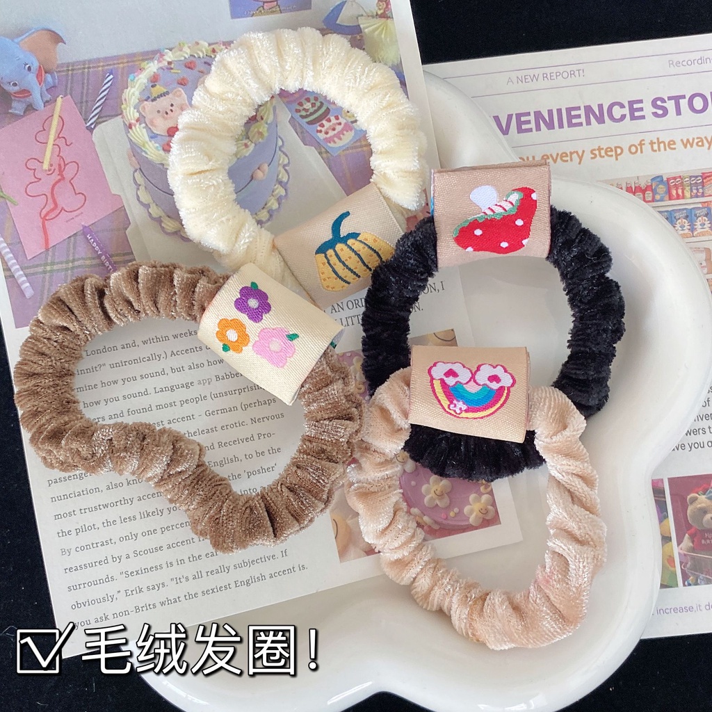 1 Pc Kunciran Rambut Karet Gelang Lucu Polos [068]