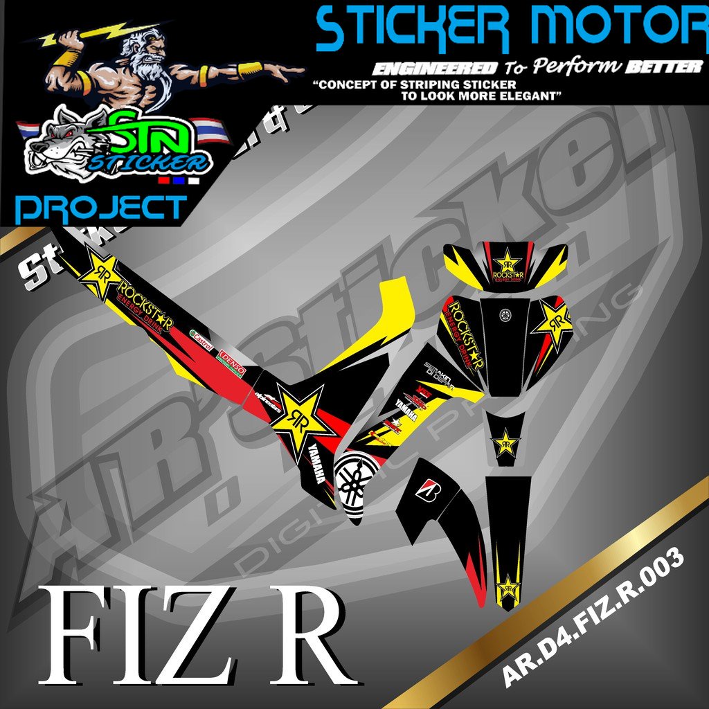 Decal FIZ R Full Body, Stiker Dekal FIZ R Full Body AR (Kode 003)