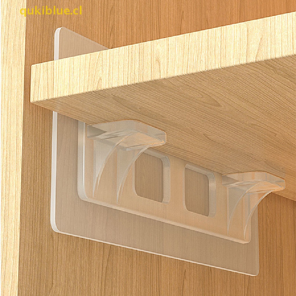 Qukiblue 1PC Shelf Support Perekat Pasak Lemari Kabinet Shelf Support Clips Gantungan Dinding cl