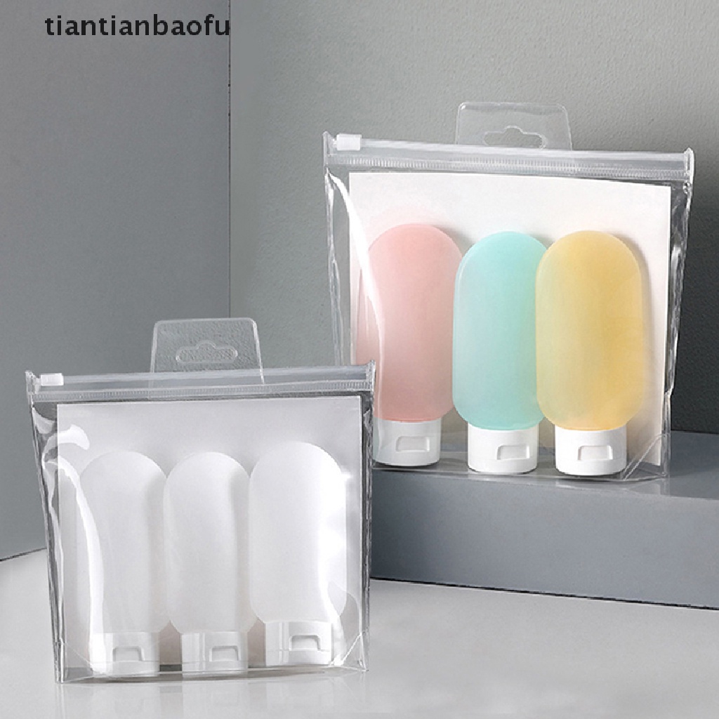 [tiantianbaofu] 3 Pcs Nordic Syle Travel Botol Isi Ulang Portable Essence Shower Gel Botol Butik