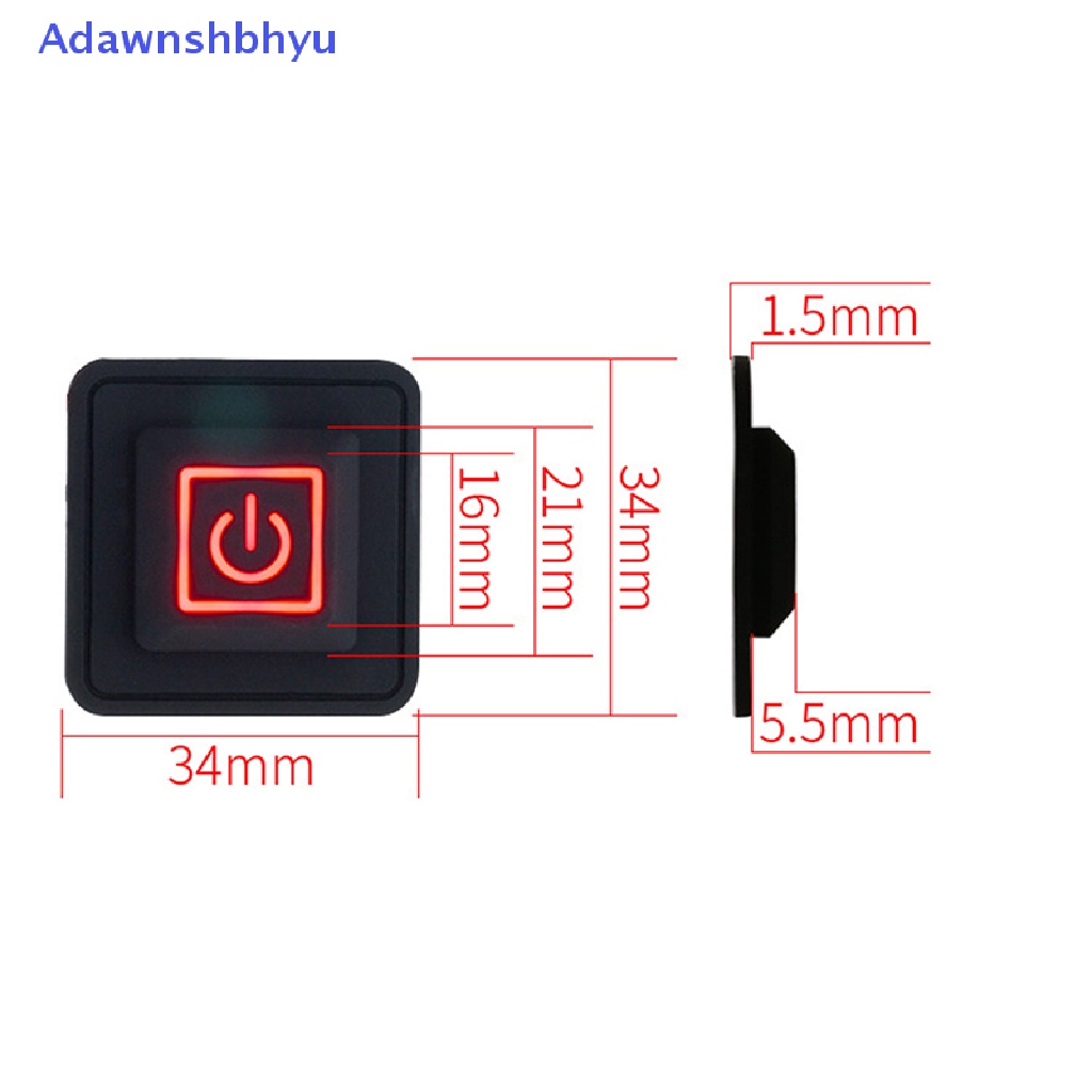 Adhyu 5V-15V 3gear Temp Control Tahan Air Heag Switch Baju Tombol Silikon ID