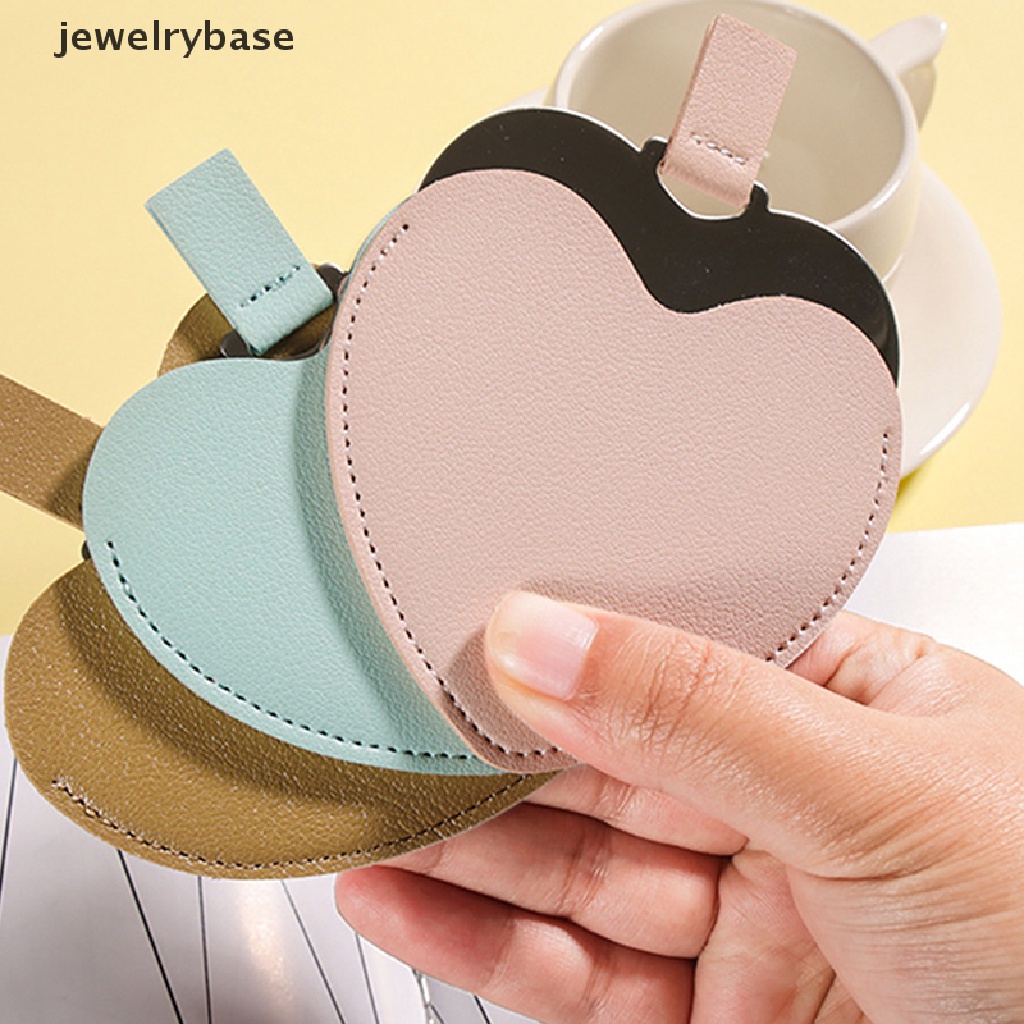 [jewelrybase] Cermin Rias Make Up Saku Hati Compact Makeup Stainless Steel Mirrors Butik