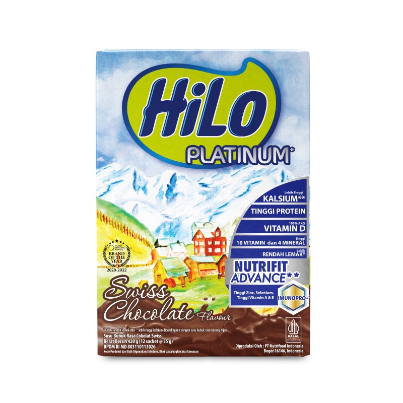 HiLo Platinum Swiss Chocolate 420 gram