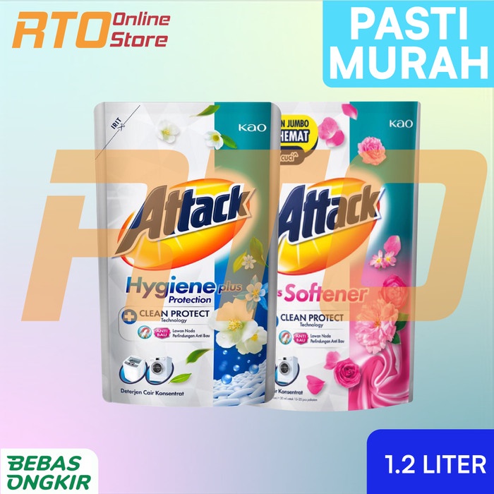 Attack Liquid Plus 1200 ml Deterjen Cair Attack Liquid 1200ml