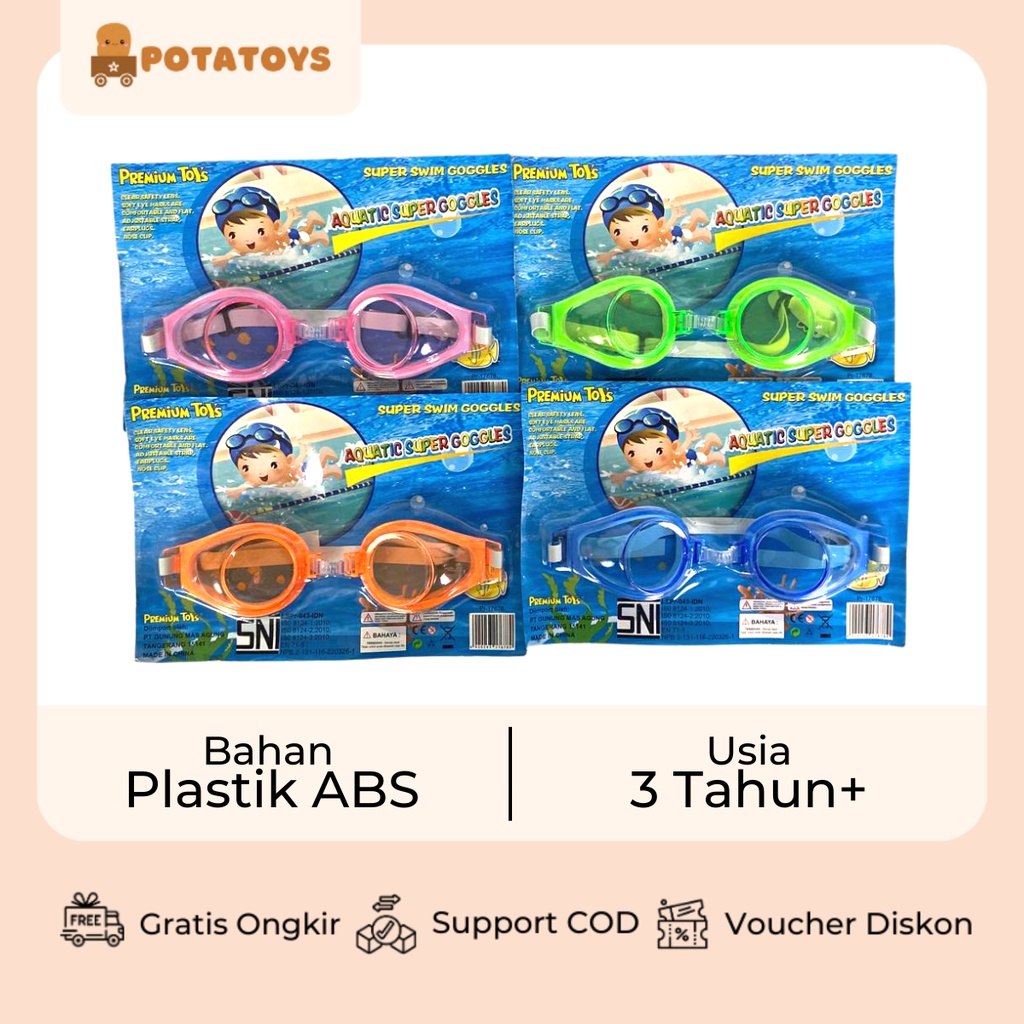 [ Potatoys ] Kacamata Renang / Diving Glasses / Kaca Diving Untuk Anak 2 - 8 Tahun