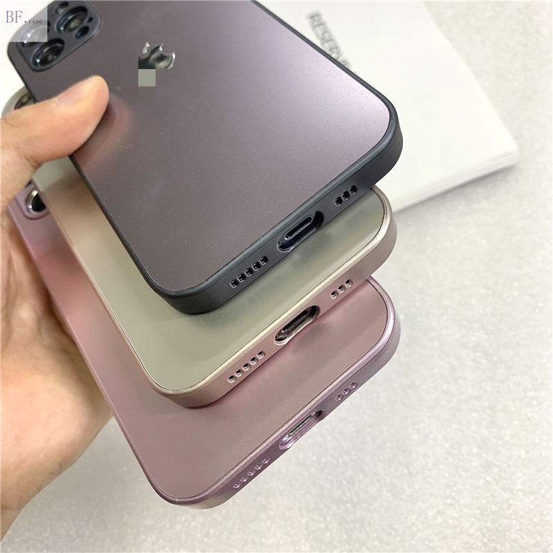 IPHONE Untuk Iphone14 12 13 11 Pro Max X XR XSMAX 7plus Frosted Anti-Sidik Jari Pelindung Hard Case