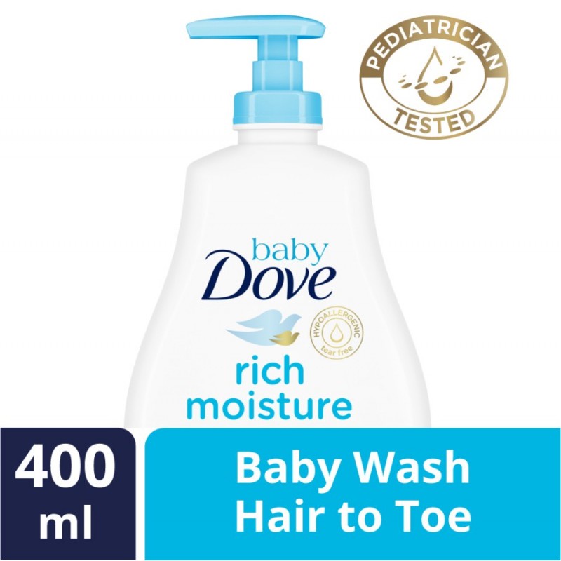 Dove Baby Wash Hair to Toe Sabun Mandi Bayi Pump - 400 ml