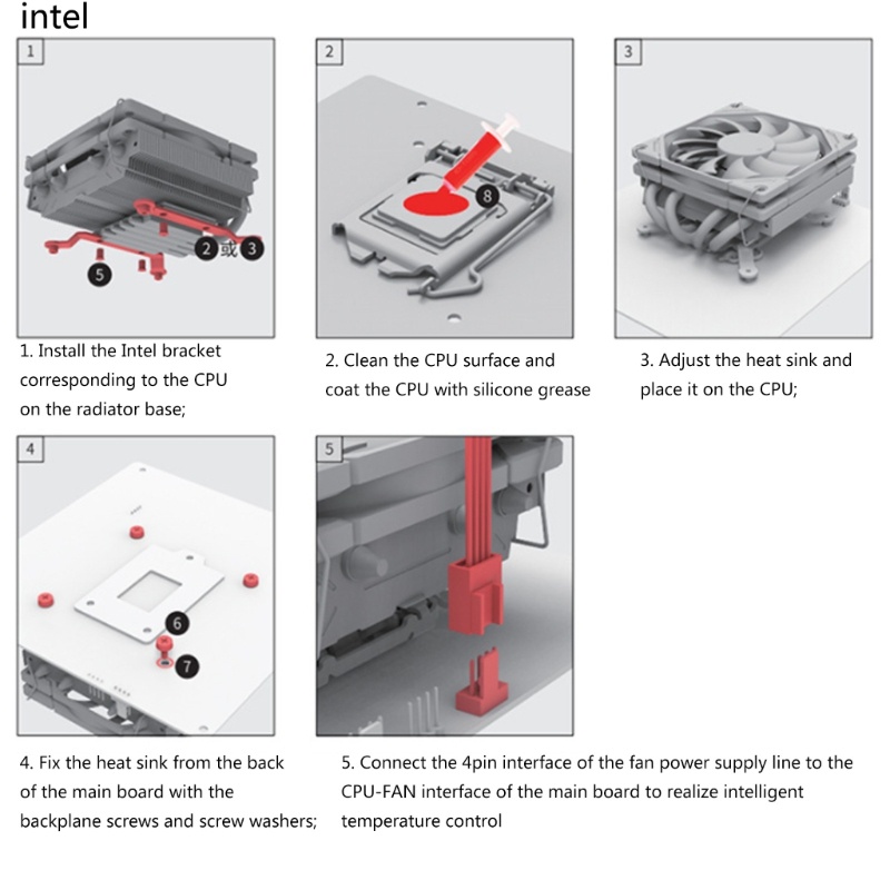 Bt ID-Cooling IS-30 Low Profile 30mm Ultra-slim CPU Radiators4 Heatpipe Cooling Fan Untuk Intel/ AMD Aksesori Komputer