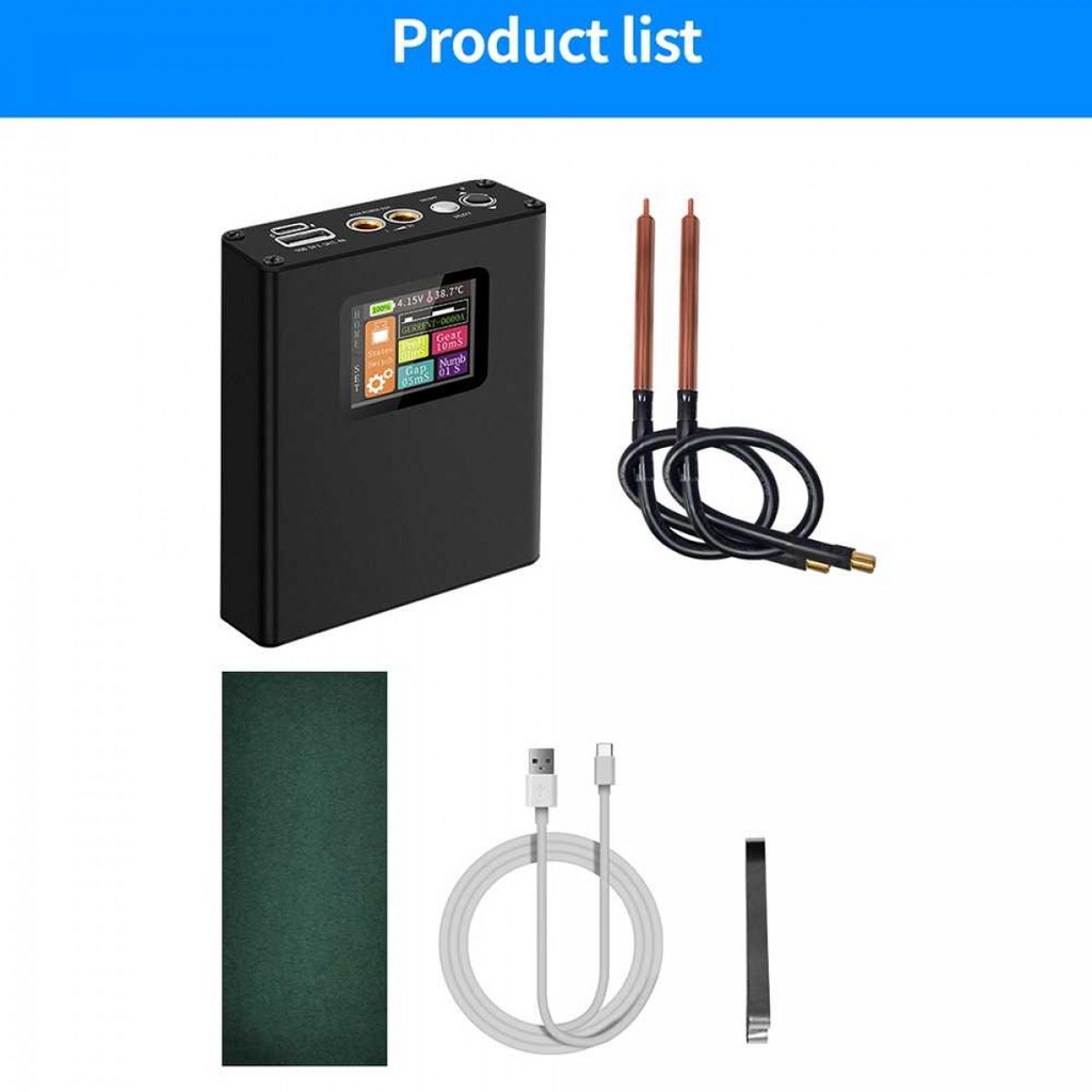 Mesin Las Mini Portable Rechargeable Welding Machine 30 Gear 0.25mm
