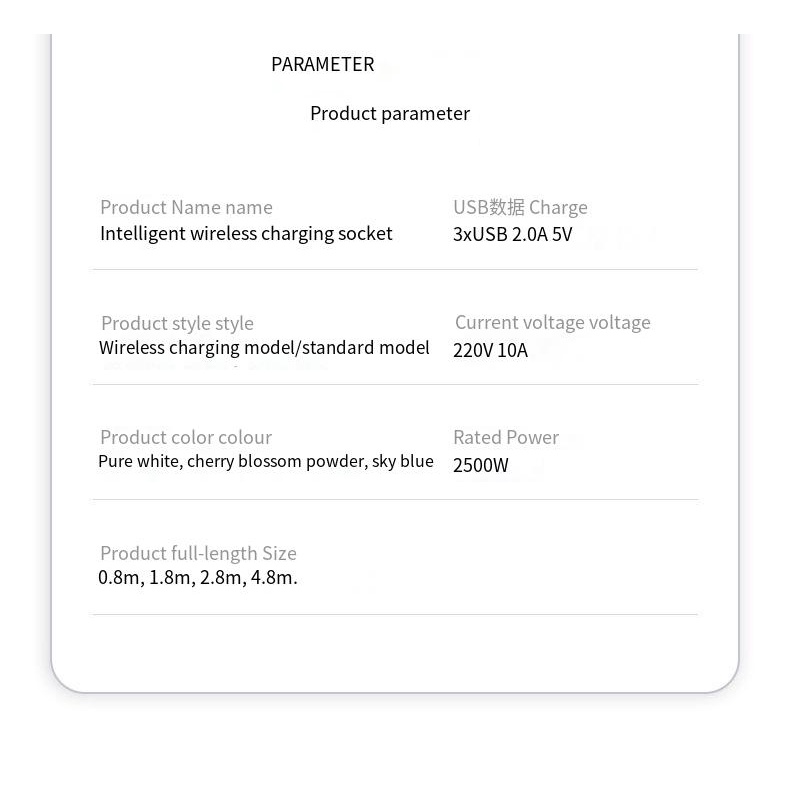 Multifungsi Plug-in Ponsel Nirkabel Pengisian Soket Rumah Kreatif Multi-Lubang Gesper Socket Dengan Ponsel USB Pengisian Cepat.