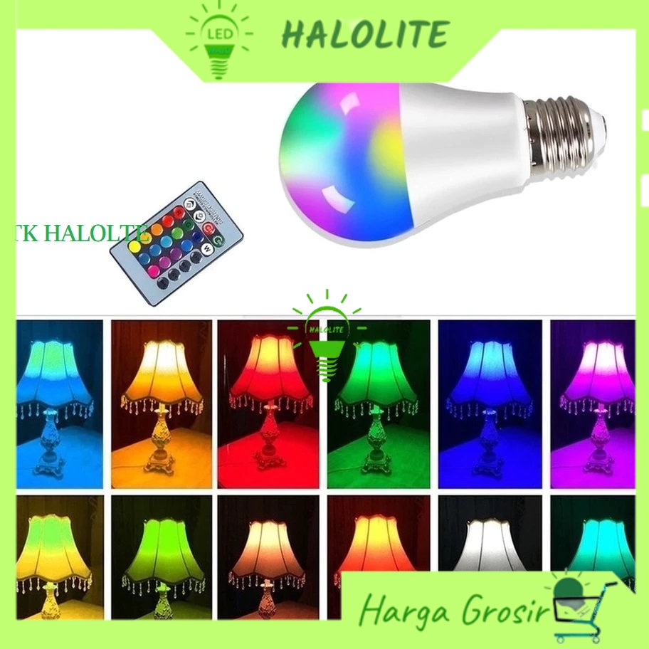Bohlam Warna Warni LED 7 Watt & 18W LED Bulb RGB + Remote Lampu TikTok 7 Watt Lampu Viral TikTok