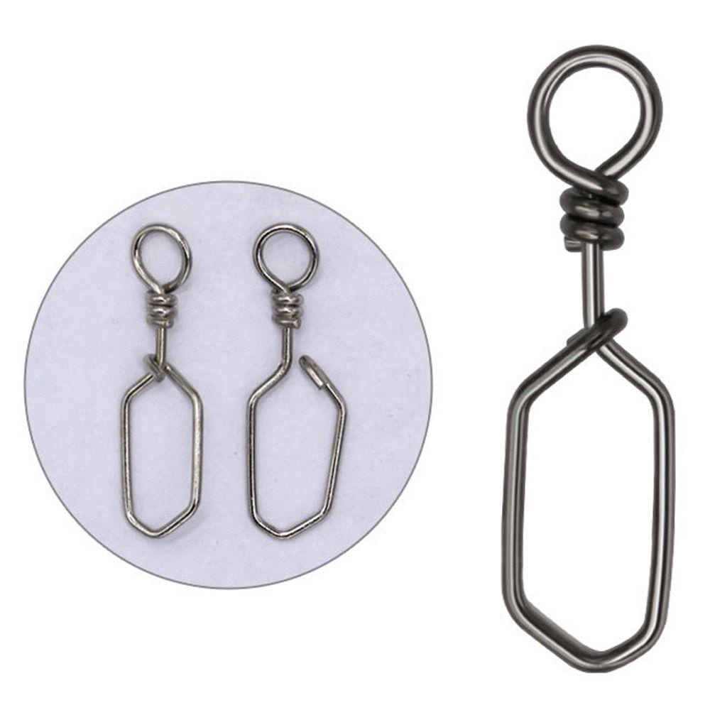 TOP 100 Pcs Memancing Gantung Snap Baru Portabel Stainless Steel Line tackle Konektor