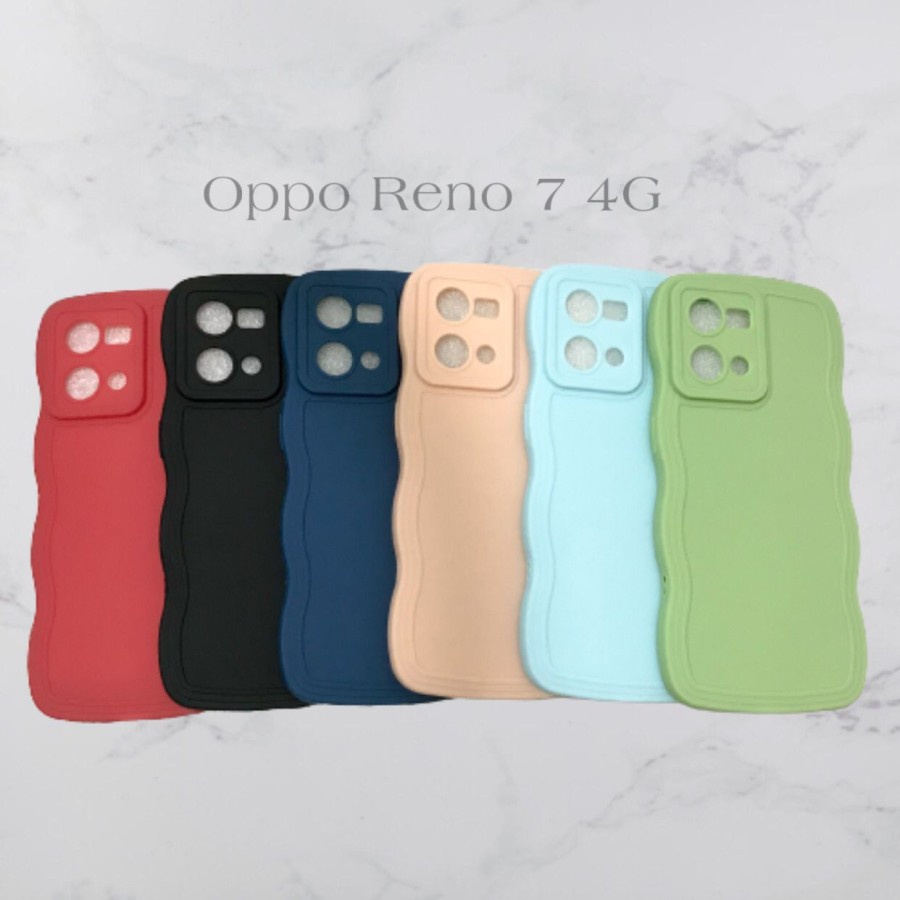 CASE OPPO RENO 7 4G - SOFTCASE SILIKON GELOMBANG WARNA PRO CAMERA - BD