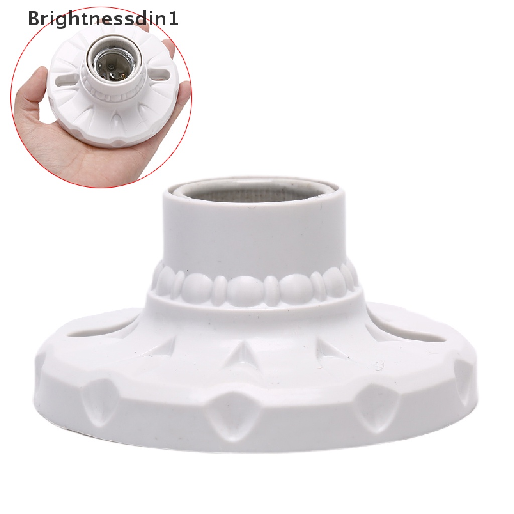 [Brightnessdin1] E27 Ceramics LED Light Bulb Holder Alas Soket Bulat Lampu Gantung Socket Base Butik