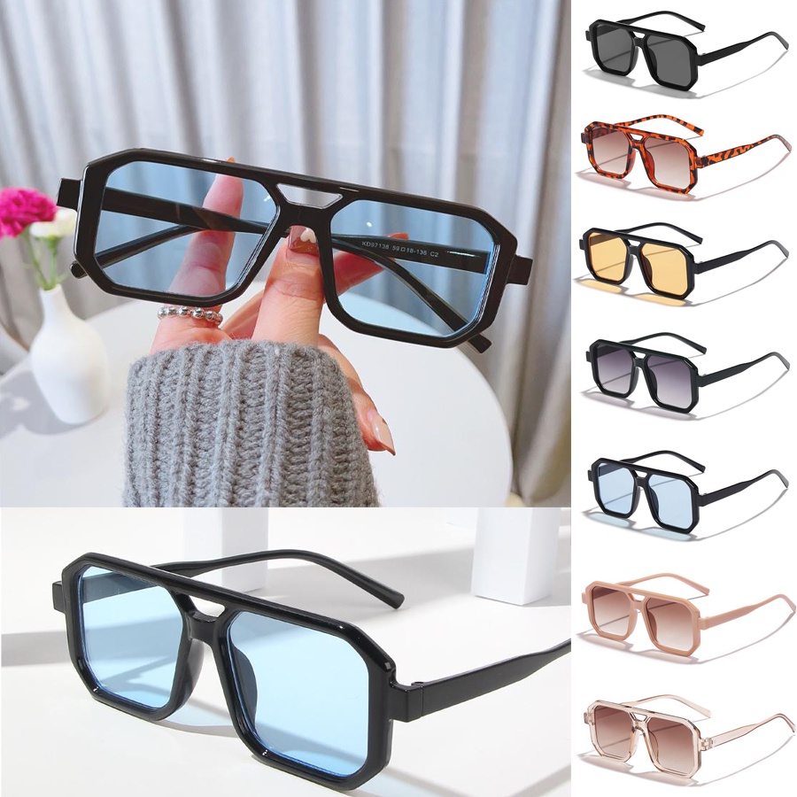 [Gratis Ongkir] Kacamata Retro Wanita Biru Klasik Original Eyeglasses Shade UV400