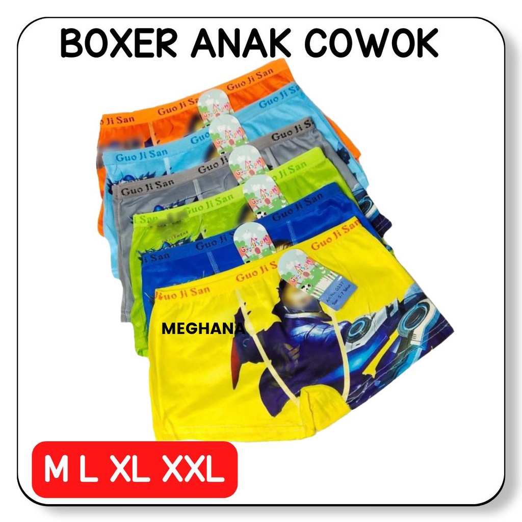 12 PCS BOXER CELANA DALAM ANAK COWOK