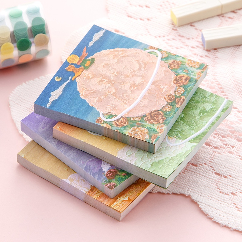 80lembar Pangeran Kecil Memo Pad Pangeran Kecil Yang Lucu Sticky Notes Ins Scrapbooking Hias Sticky Label Lucu Alat Tulis