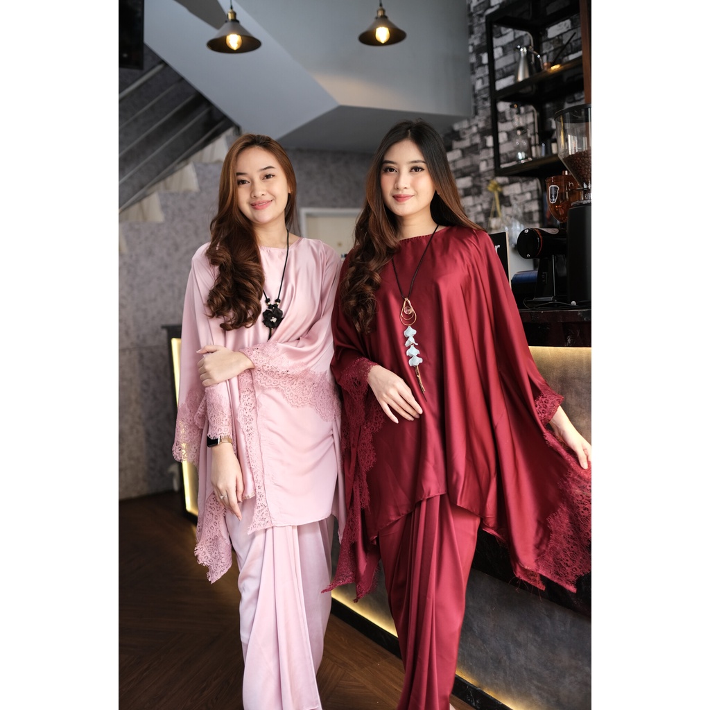 Pakaian Wanita Muslim Dress Kaftan Setelan Atasan Set Rok Instan Lilit Hijab Syari Modis Kondangan P