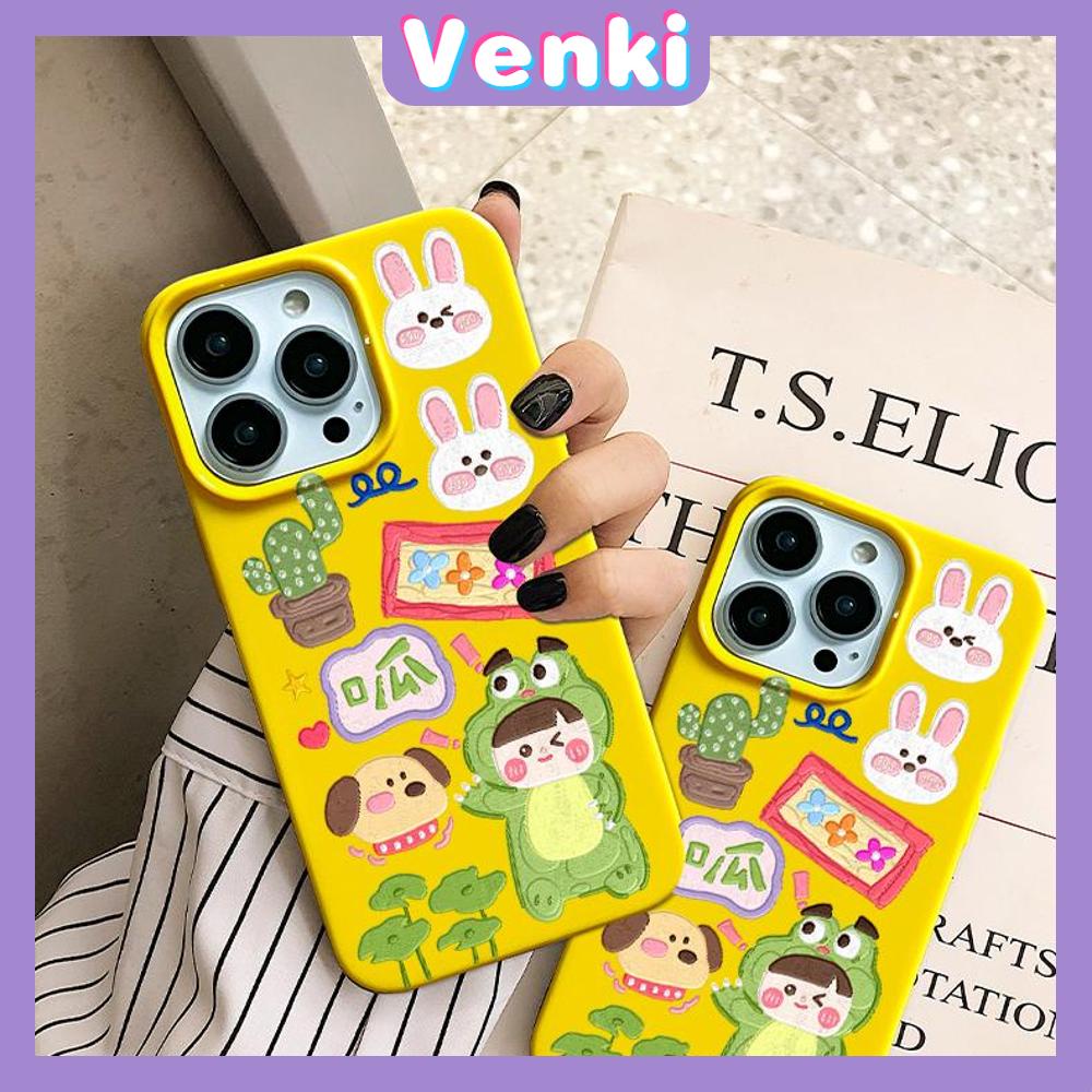 iPhone Case Soft TPU Glossy Yellow Candy Case Lovely Cartoon Frog Girl Collage Camera Protection Shockproof For iPhone 14 13 12 11 Pro Max 7 8 Plus X XR