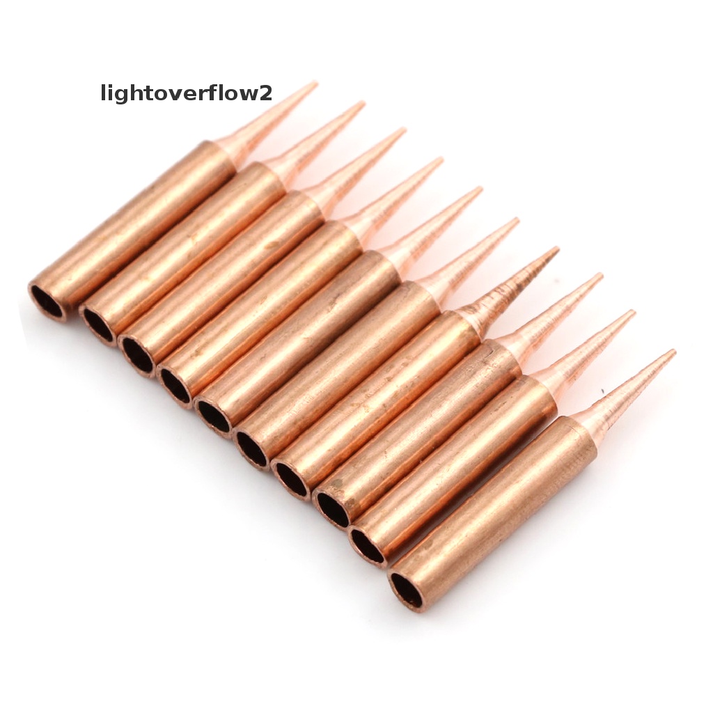 [lightoverflow2] 10Pcs/Lot 900M-T-I Soldering Tips Pure Copper Low Temperature Soldering Iron [ID]