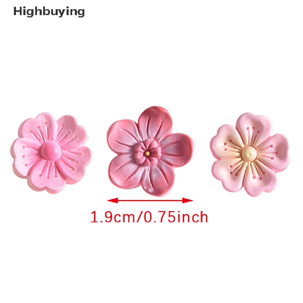 Hbid 10pcs Resin Sweet Cherry Blossom Macaron Food Play Series Flatback Kawaii Cabochon Hiasan Untuk Scrapbooking DIY Aksesoris Glory