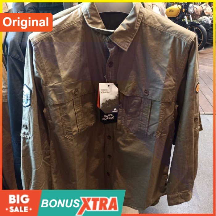 Kemeja EIGER19891989 AMBITION TROPIC LS Shirt 91000 1292 Original Cowok Bdg