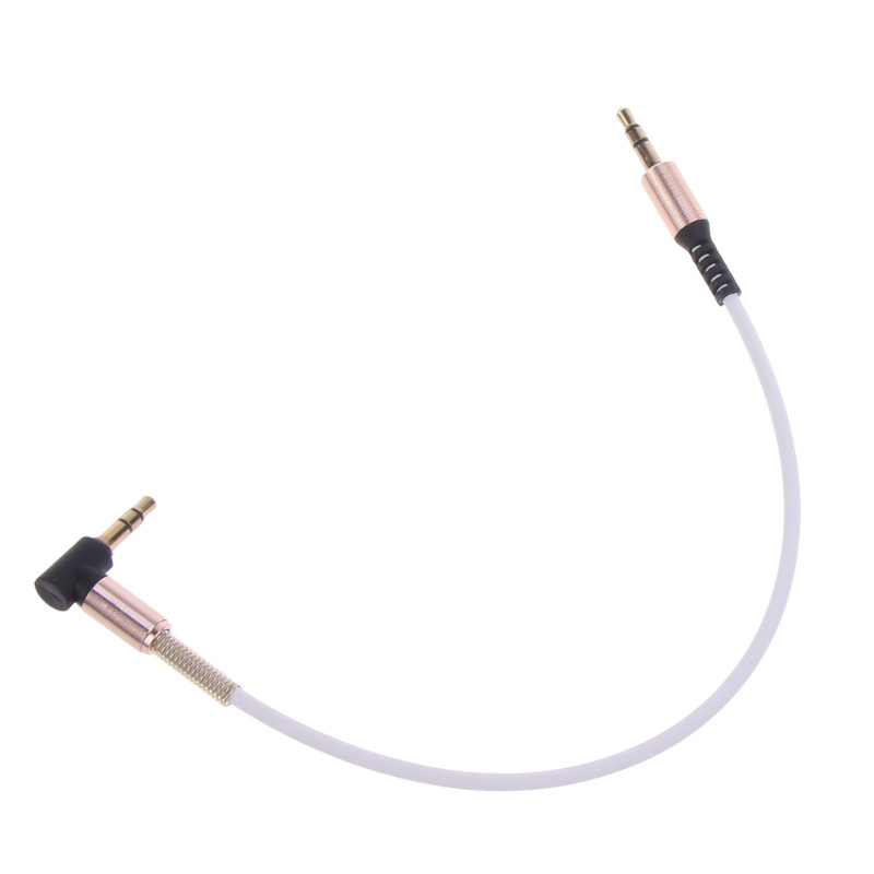 Zzz 35mm Kabel Ekstensi 3-pole Male to Male Extender Right Angle Cord Line AUX Wire Untuk Headphone Mikrofon