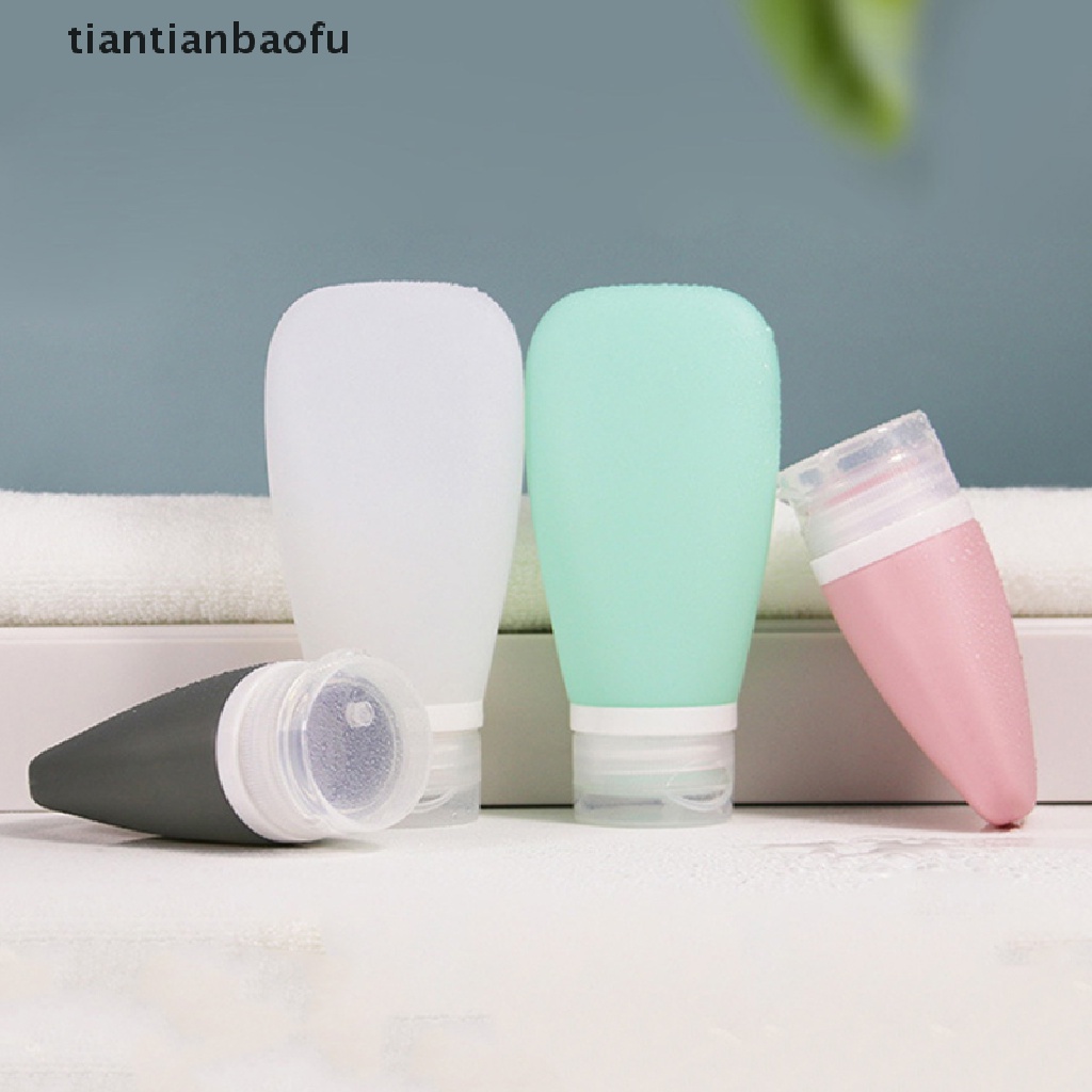 [tiantianbaofu] Dispenser Krim Shampoo Portable Travel Silicone Sub Bottling Sample Container Butik