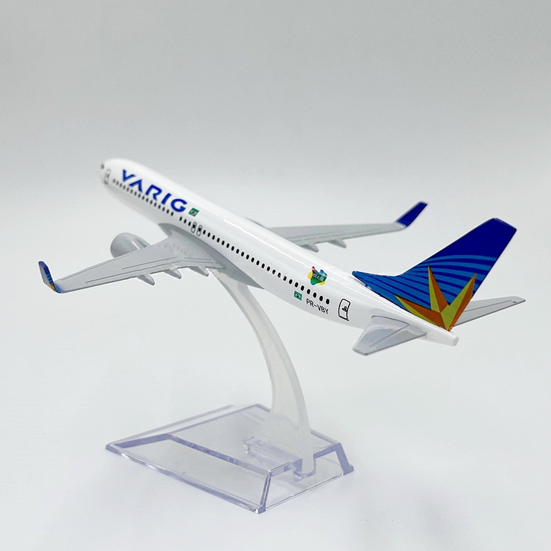 Brazil VARIG Boeing 737model Pesawat B737 Diecast Metal Plane Pesawat Aviation Dekorasi Mainan