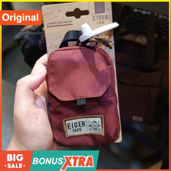 Dompet Kartu Eiger1989 X Card Holder Multi 91000 6467 Maroon Original