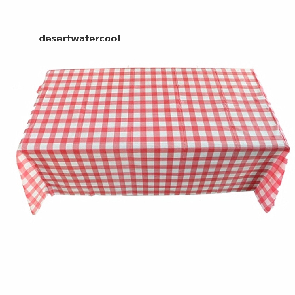 Deid Red Gingham Plastic Disposable Wipe Check Taplak Meja Pesta Outdoor Piknik BBQ New Gingham Plastik Lap Sekali Pakai Cek Taplak Meja Pesta Outdoor Piknik BBQ Gingham Plastik D