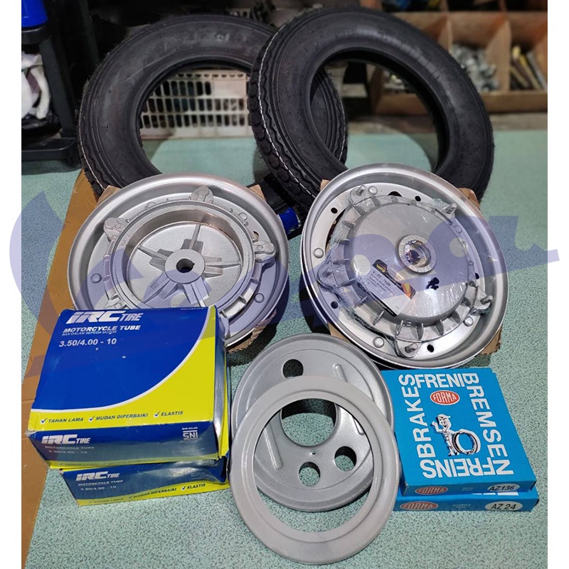 Paket Upgrade tromol velg vespa ring 8 ke ring 10 murah