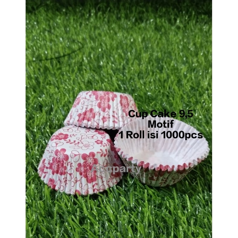 Cake Cases 9,5 Motif / Cup Cake Kertas Tanggung (1000pcs)