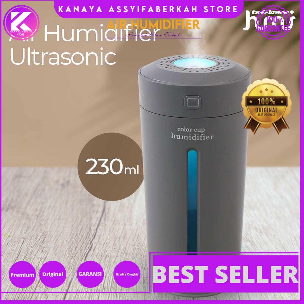 Taffware Pelembab Udara Dan pewangi Ruangan Air Humidifier Ultrasonic Aromatherapy 230ml - HUMI SPT-001