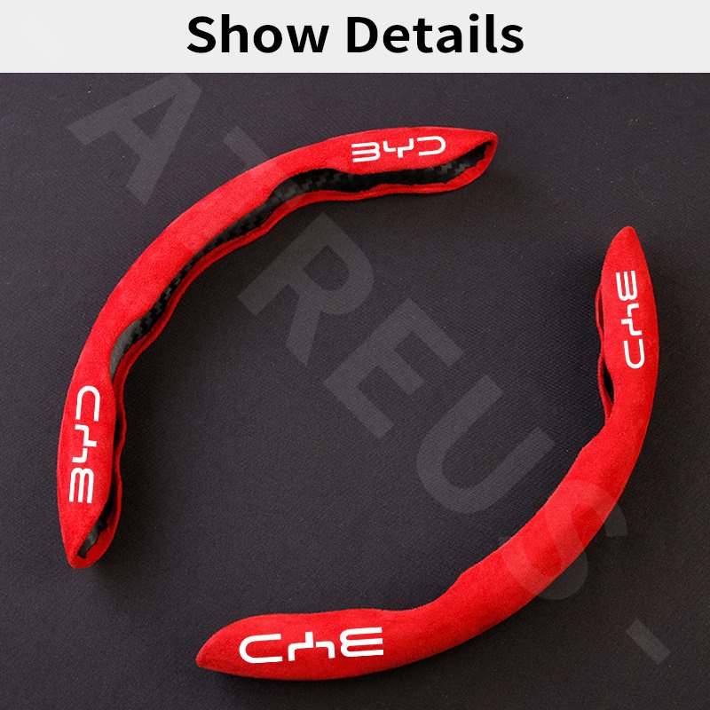 Byd Atto 3cover Pelindung Setir Mobil Balap Suede Steering Wheel Cover Anti Slip Serap Keringat Untuk Atto3 yuan plus