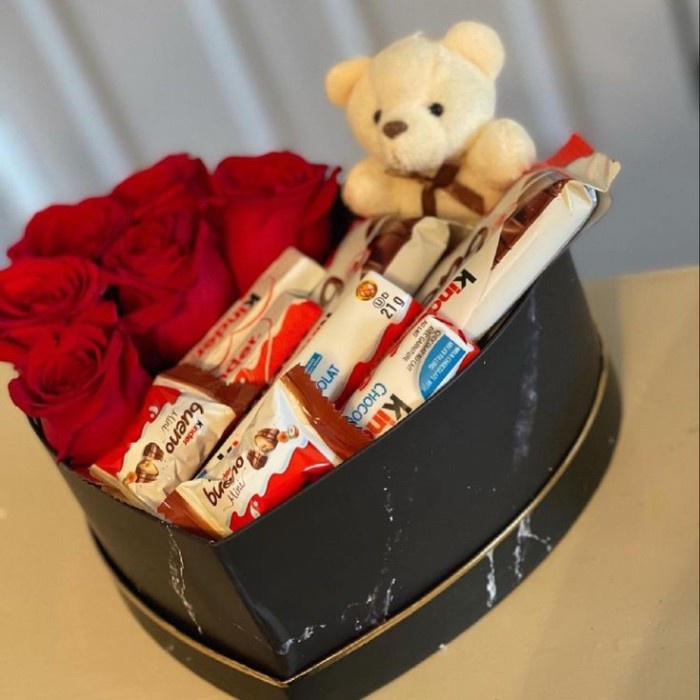 

⭐BISA COD⭐ heart shape gift box | kotak kado bentuk love / hati dengan mix coklat