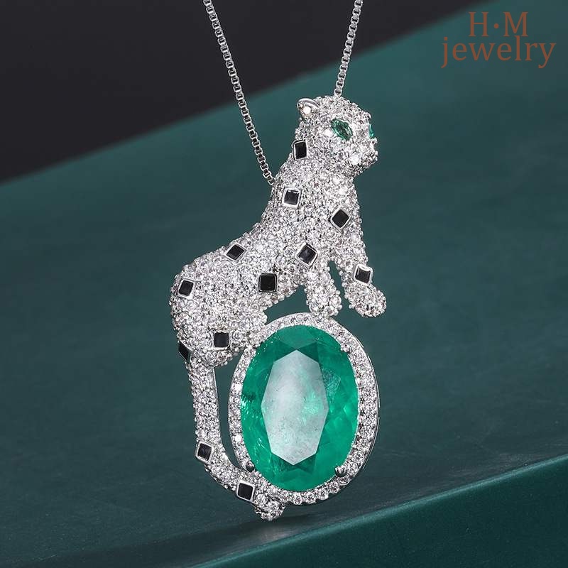 Kalung Leopard Lvzuan Liontin Leopard Emerald Terbaru