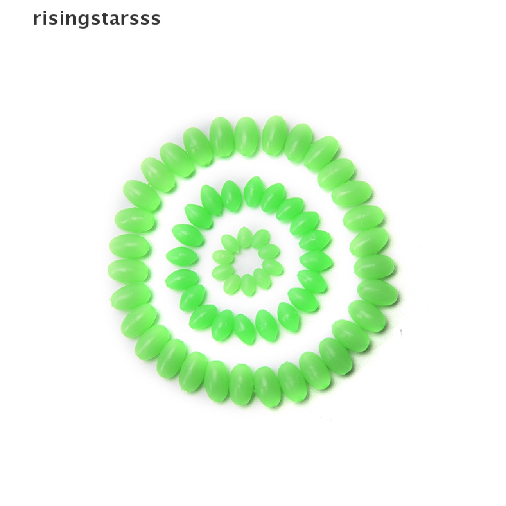 Rsid Span-new 100X Glow Beads Rigs Membuat Manik-Manik Memancing Bercahaya Lembut Berbentuk Oval 5mm /8mm /10mm Jelly