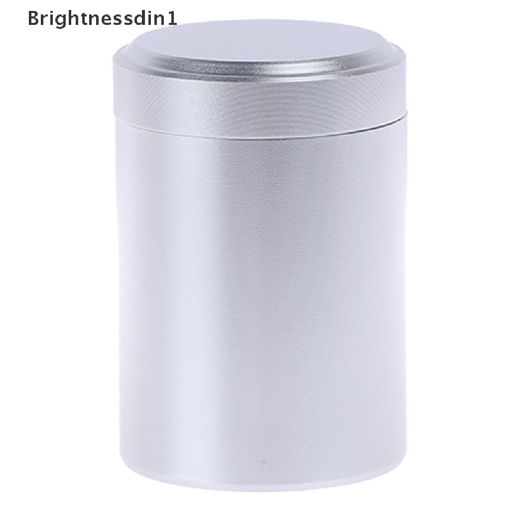 [Brightnessdin1] 1x Silver Wadah Kedap Udara Aluminium Herb Stash Metal Sealed Can Tea Jar Boutique