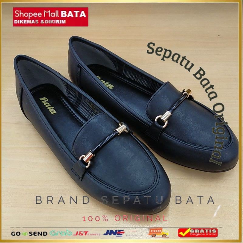 Bata Flat Shoes Original Black-5516060