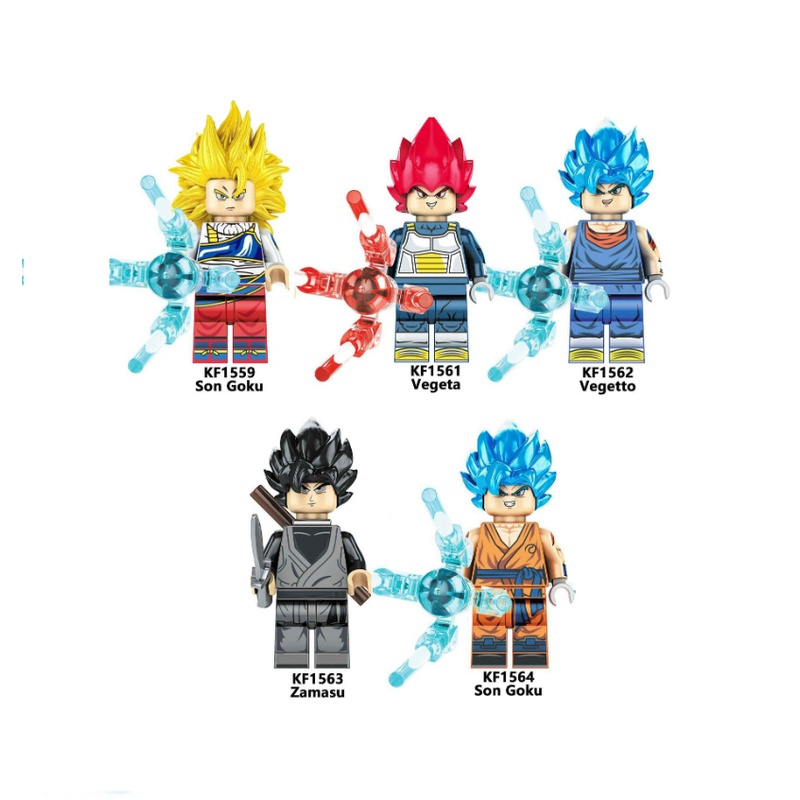 Dragon Ball Super Mini Boneka Super Saiyan Monkey King Vegeta Piccolo Black Goku Sharu Puzzle Rakitan Mainan Blok Bangunan