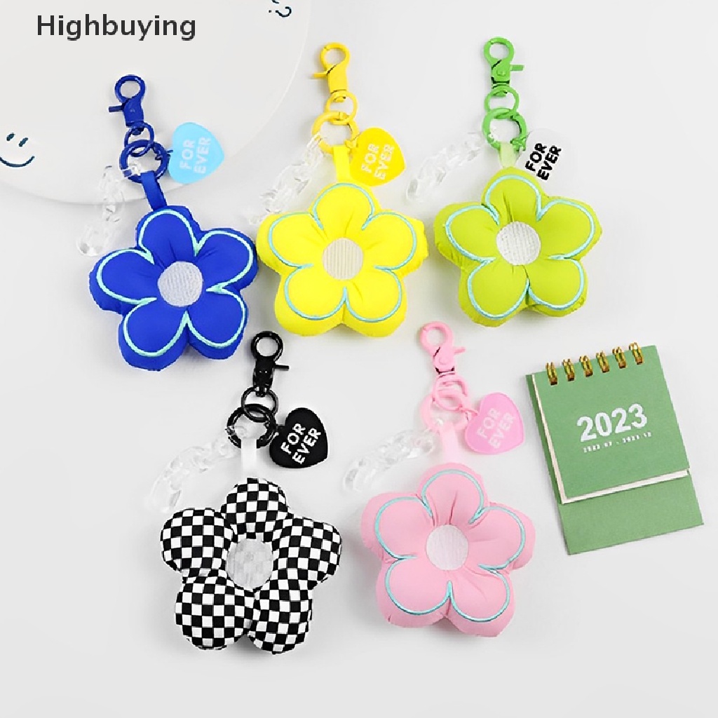 Hbid Kreatif Sakura Kain Bunga Gantungan Kunci Perhiasan Lanyard Gadis Cowok Pasangan Hadiah Peach Hati Rantai Keyring Headset Liontin Hias Glory