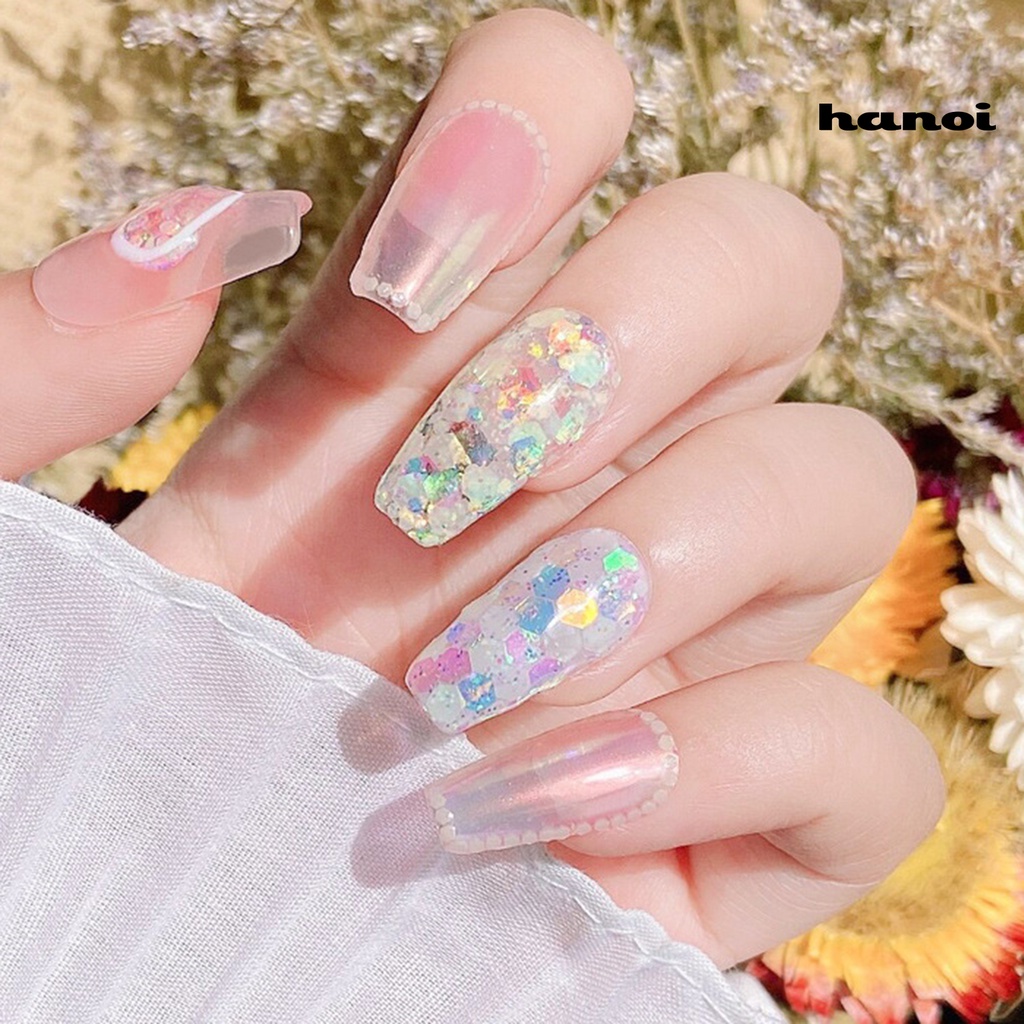 Hi 1kotak Luminous Nail Sequin Wanita Neon Kuku Glitter Flake Nails Art Dekorasi Manicure Aksesoris Untuk Digunakan Di Rumah