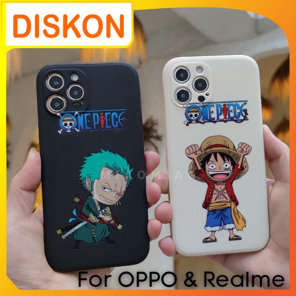 Softcase Casing Case Motif Luffy the Monkey Roronoa Zoro Anime One Piece For HP OPPO &amp; REALME A16 A16K A16E A15 A15S A53 A33 A32 A3S A1K F9 A5S A31 A9 A5 2020 C1 C2 C3 C11 C15 C21 C25 C21Y C31 C35 A55 A54 A95 A74 RENO 4 4F 5 5F 6 A76 A36